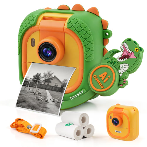 AI Camera for Kids, Smart Camera Toy for Girls, Unicorn, AI Voice Photo Editing, Voice to Imange, Object Recognition, AI Q&A, AI Chat, Instant Print, Interactive Learning Toy Gift